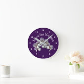 Horloge Ronde Les miracles se produisent Iris Fleurs Inspiration (Maison)
