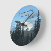 Horloge Ronde Les montagnes appellent... (Angle)