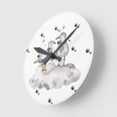 Horloge Ronde Les oiseaux de plage (Angle)