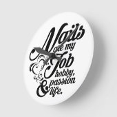 Horloge Ronde Les ongles sont ma vie (Angle)