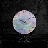 Horloge Ronde Les Pastels Whimsical | Dreamy Muted Rainbow Mottl