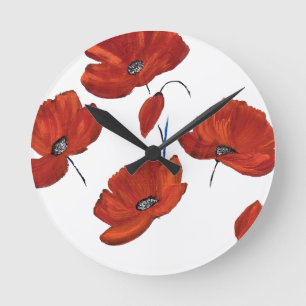Horloge Ronde Les pavots