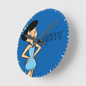 Horloge Ronde Les Pierrafeu | Betty Rubble (Angle)