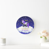 Horloge Ronde Les Plus Belles Unicornes Sont Nées En Juin (Maison)