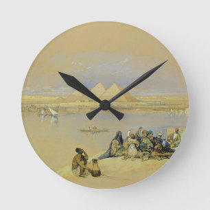 Horloge Ronde Les pyramides à Gizeh, près du Caire (la semaine