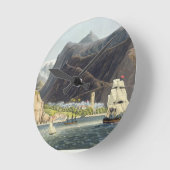 Horloge Ronde Les routes, Ste.Hélène, gravée par Robert Havell ( (Angle)