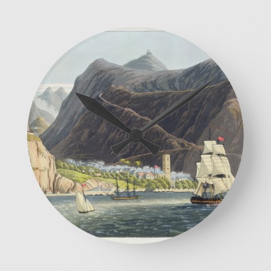 Horloge Ronde Les routes, Ste.Hélène, gravée par Robert Havell ( (Recto)