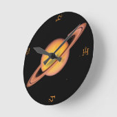 Horloge Ronde "L'espace profond de Saturne" (Angle)