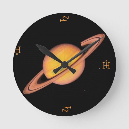 Horloge Ronde "L'espace profond de Saturne" (Recto)