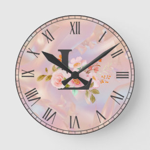 Horloge Ronde Lettre L