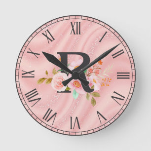 Horloge Ronde Lettre R