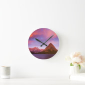 Horloge Ronde Lever de soleil au glacier (Maison)