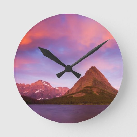 Horloge Ronde Lever de soleil au glacier (Recto)