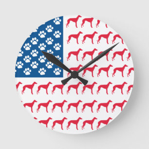 Horloge Ronde Lévrier Patriote