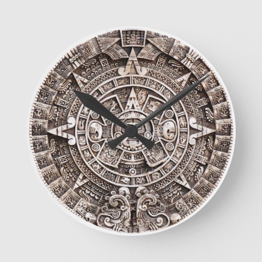 Horloge Ronde L'extrémité maya du calendrier 2012 du monde (Recto)