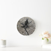 Horloge Ronde Lézard noir (Maison)