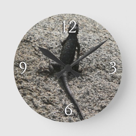 Horloge Ronde Lézard noir (Recto)