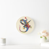Horloge Ronde Lézard Peint (Maison)