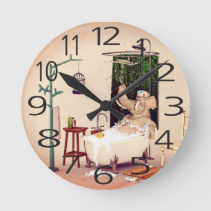 Horloge Ronde L'heure du bain