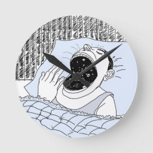 HORLOGE RONDE L'HOMME ET LES COSMOS