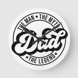 Horloge Ronde L'homme le mythe la légende papa père père daddy d