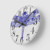 Horloge Ronde Libellule (Angle)