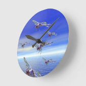 Horloge Ronde libellule (Angle)