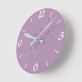 Horloge Ronde Libellules en vol (Angle)