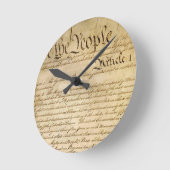Horloge Ronde Liberté constitutionnelle des États-Unis - Connais (Angle)