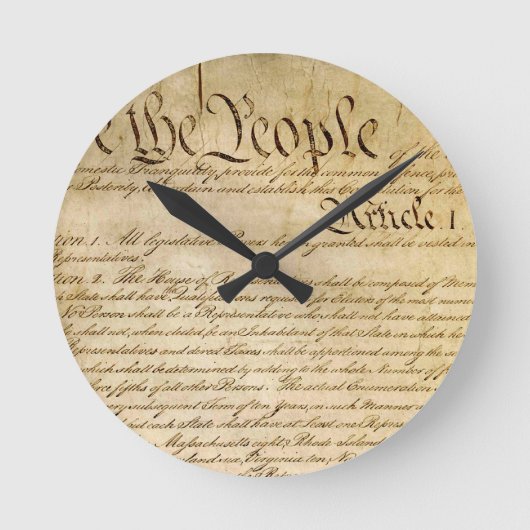 Horloge Ronde Liberté constitutionnelle des États-Unis - Connais (Recto)