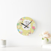 Horloge Ronde licorne de pâques (Maison)