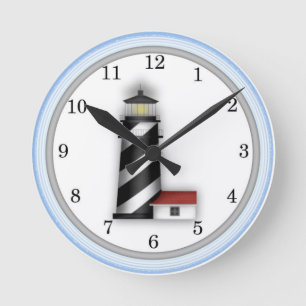 Horloge Ronde Lighthouse design Wall Clock