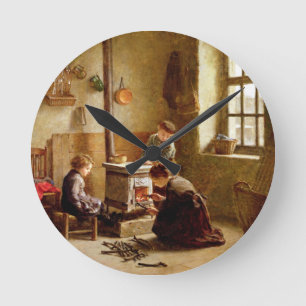 Horloge Ronde Lighting the Stove, 1886
