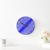 Horloge Ronde Ligne bleue mince (Maison)