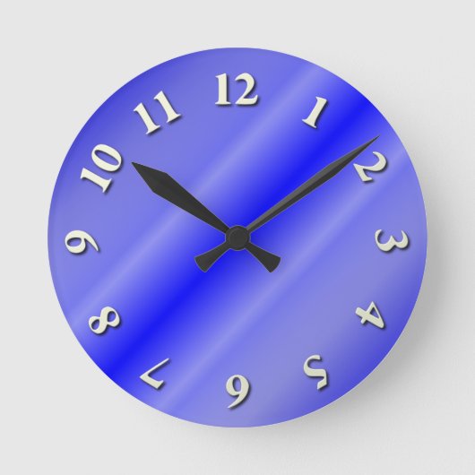 Horloge Ronde Ligne bleue mince (Recto)