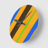 Horloge Ronde Lignes colorées (Angle)