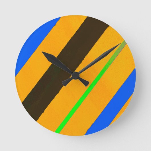 Horloge Ronde Lignes colorées (Recto)