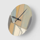 Horloge Ronde Lignes courbées et tons de terre coupés (Angle)