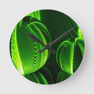 Horloge Ronde Lignes de chaux dans deux boules