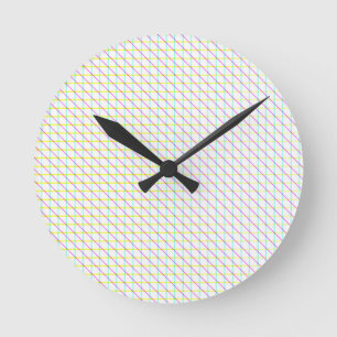 Horloge Ronde Lignes diagonales