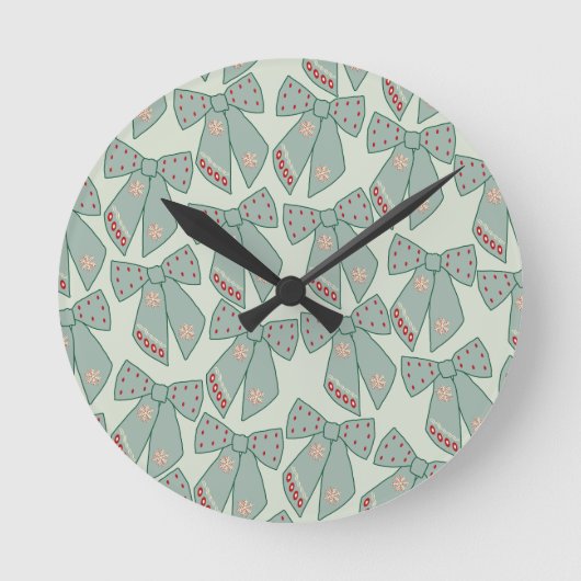 Horloge Ronde Lignes vertes Sage (Recto)