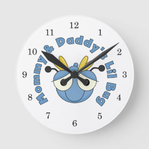 Horloge Ronde Lil Bug de maman et papa