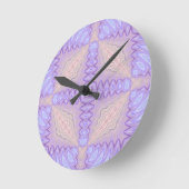 Horloge Ronde Lilac Silk Abstract Two Christmas Gift (Angle)