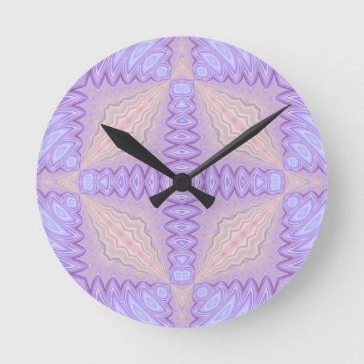Horloge Ronde Lilac Silk Abstract Two Christmas Gift (Recto)