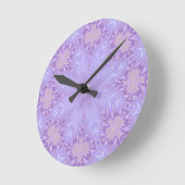 Horloge Ronde Lilac Silk Christmas Abstract (Angle)