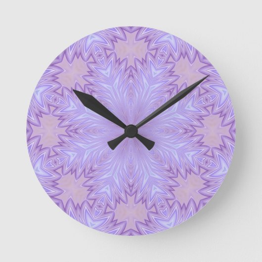 Horloge Ronde Lilac Silk Christmas Abstract (Recto)