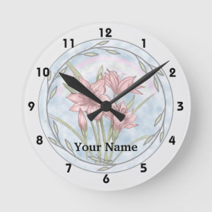 Horloge Ronde Lilies