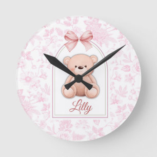 Horloge Ronde Lilly Conception personnalisée d'ours en peluche