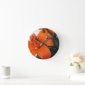 Horloge Ronde Lily Orange (Maison)