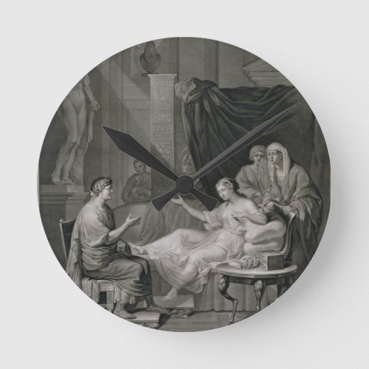 Horloge Ronde L'interview d'Augustus et de Cléopâtre, gravée (Recto)